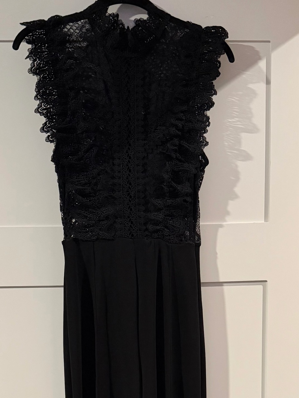 Emprada Black Lace Trim Jumpsuit with lace top